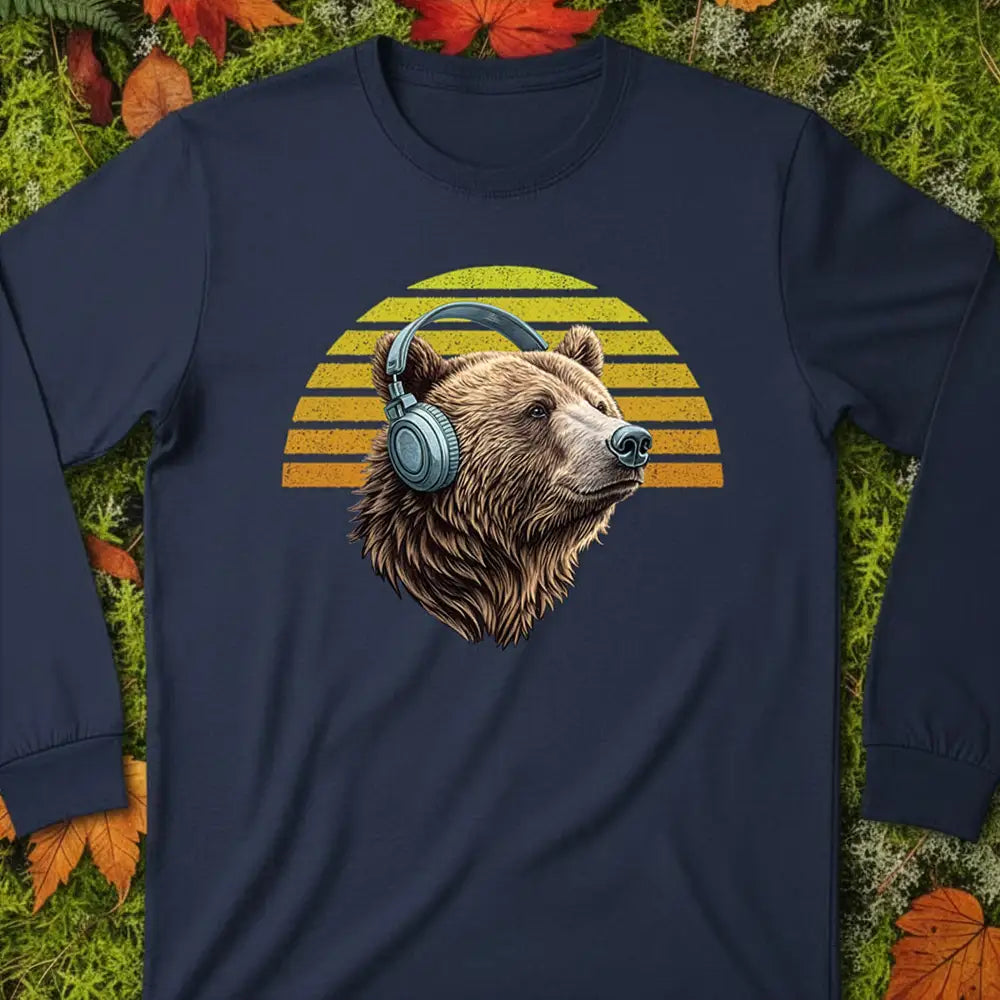 Headphones Bear Unisex Longsleeve Tee