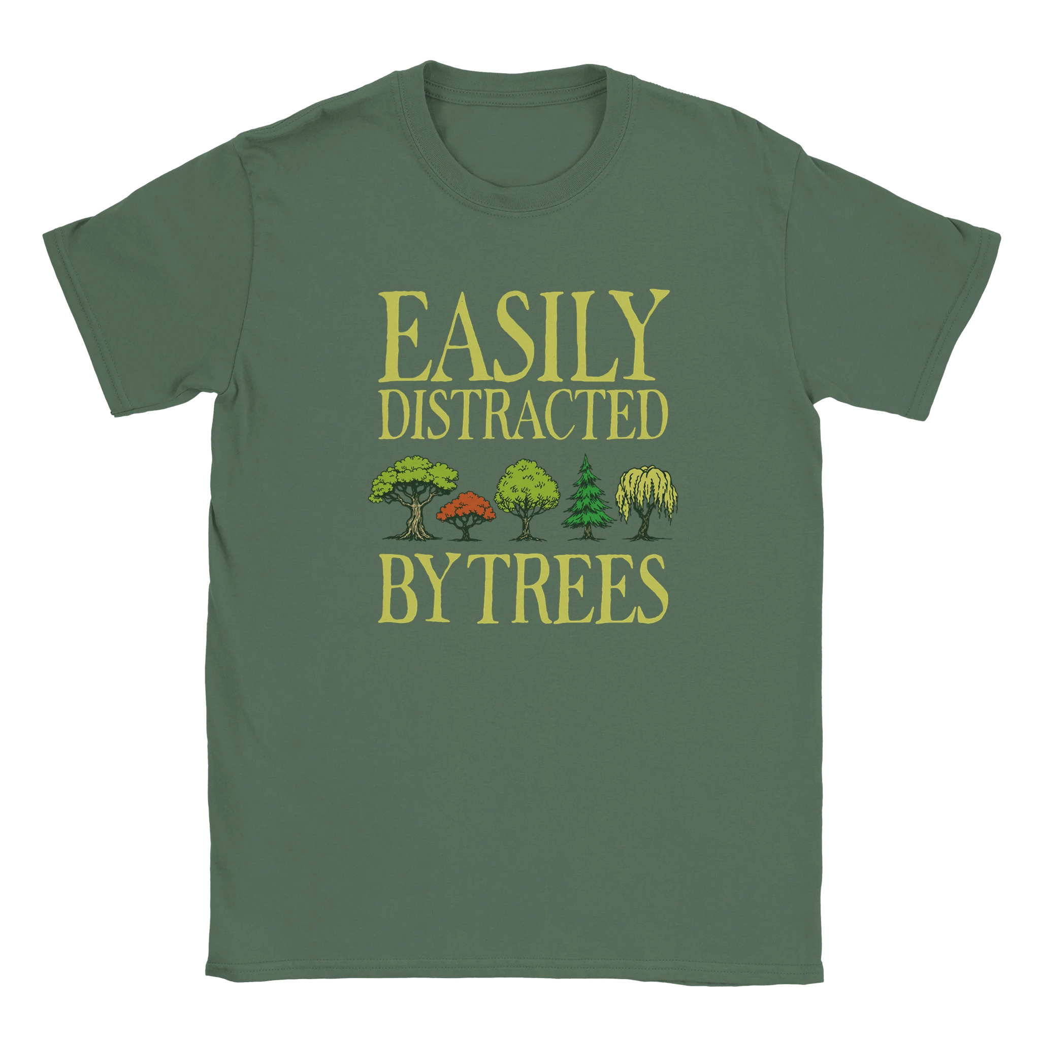 easily distracted by plants Easily Distracted By Trees Unisex Tee
